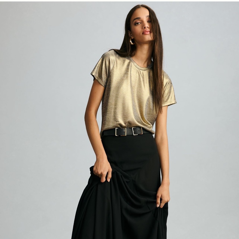 Anthropologie Glam Shine Top